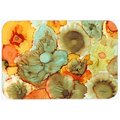 Skilledpower Abstract Flowers Teal & Orange Mouse Pad; Hot Pad or Trivet SK733123